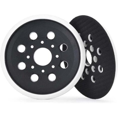 2 Pièces Plateau de Ponçage compatible Bosch PEX 220 A GEX 125-1 AE PEX 220 AE Accessoire d’outil de Ponçage 125mm avec Crochet et Loop 8 Trous (1/4)