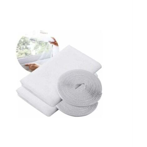 Moustiquaires pour Fenêtre, Insect Stop Moustiquaire Standard pour Fenêtre, Filet de Fenêtre, Avec 2 Rouleaux Bandes Autocollantes, 2 Paquets, 150 Cm x 200 cm (Blanc) (1/4)