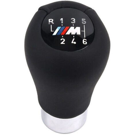 Pommeau de levier de vitesse sport en cuir 6 vitesses Série 3 E46 Série 5 E60 E61 LCI Série 6 E63 E64 LCI X3 F25 X4 F26 (1/4)