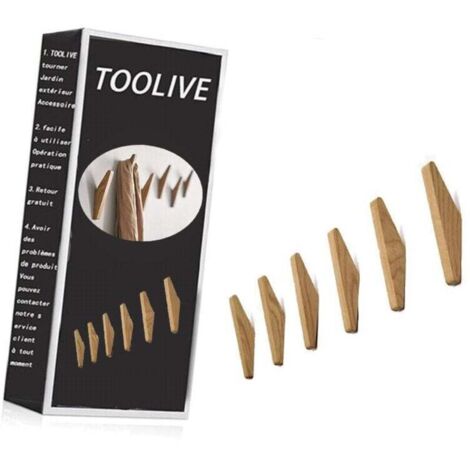 Lot de 6 patères en bois vintage, patères en bois, capacité de charge 5 kg, patères murales, patères peignoir, patères chapeau, patères, patères multi-usages, patères clés (lot de 6) - (1/4)