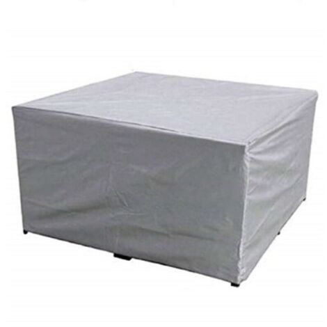 Housse Salon de Jardin avec, Iimperméable, Coupe Vent, Anti UV, Robuste Tissu Oxfor 210D Housse de Protection pour Table Chaise Meubles,Argent 14014090CM (1/4)