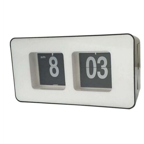 Horloge de Bureau Numérique à Rotation Automatique, Alimentée par Piles, Grand Écran, pour la Décoration , Chambre Coucher et Du Bureau. A (1/4)