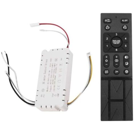 Kit Télécommande Ventilateur Plafond 6 Vitesses Gradation Lumière Compatible 110-265V (1/4)
