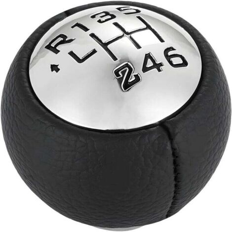 Pommeau Vitesse Voiture Boule Levier, Pommeau Levier Vitesse Voiture 6 Vitesse, PU Levier Vitesses Boule Main Adapté, Universel Pommeau Vitesses, Accessoires Intérieur Automobiles (1/4)