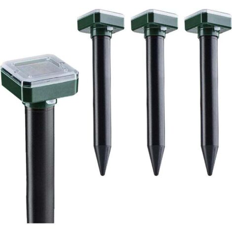 Lot de 4 répulsifs à taupes à énergie solaire - Piège à campagnols - Répulsif à gopher - Répulsif à campagnols pour l'extérieur - Répulsif à insectes d'extérieur - Répulsif à taupes Ikodm (1/4)