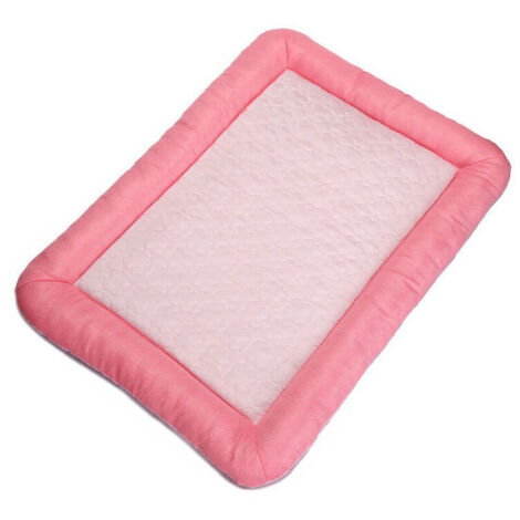 Lit à traversin pour chien 45×32 cm ,Lit pour chien ou chat avec traversin confortable,idéal pour les races de chiens miniatures ,rose (1/3)