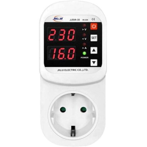 Interrupteur de prise de protection de tension automatique AC220V Power Surge Safety Protector eu plug socket réfrigérateur protecteur,Prise Minuteur Programmable with LCD (1/4)
