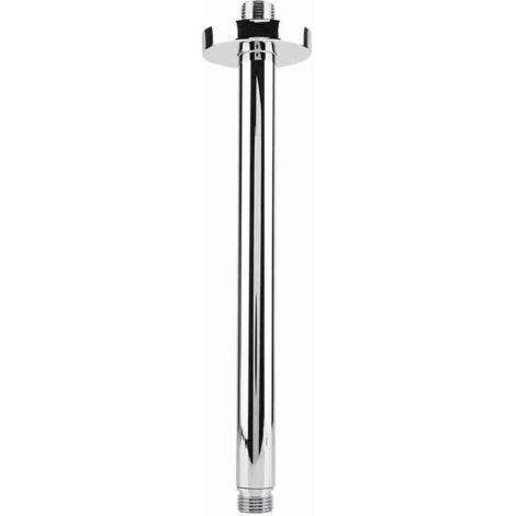 Bras de douche rond en acier inoxydable pour montage mural de pommeau de douche de plafond de salle de bain (25 cm) (1/4)