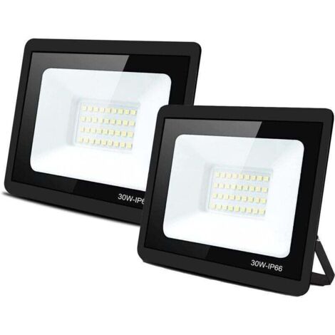 Lot de 2 Projecteurs LED Blanc Froid 30W Extrieur, Projecteur LED tanche IP66 pour Jardin Projecteur Extrieur LED (1/4)