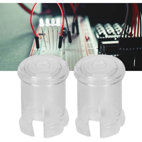 Capuchon de lampe transparent à diode électroluminescente LED de 5 mm, capuchon de lampe à guide de lumière, couvercle de protection, capuchon de lampe transparent à LED (100 pièces vendues) (1/4)