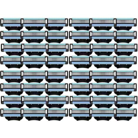 Recharges de Lames de Rasoir 48 Pièces Compatibles Mach 3 Manuelles (1/4)