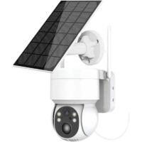 Caméra de sécurité extérieure Caméra Solaire HD sans Fil caméra IP PTZ avec Panneau Solaire et Batterie Rechargeable caméra de sécurité de Surveillance vidéo CCTV 4MP à la Maison, allée, Couloir