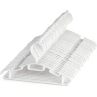 60 Cintres Vêtements Bébés enfan en Plastique,Durables Stockage Cintres pour Enfants Cintres Bebe Couleur Unie Antidérapants pour Pantalon et Jupe bébé et Petits Enfants,Blanc,30cm