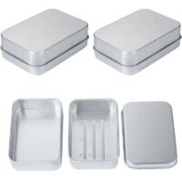Paquet de 3 porte-savon en aluminium, porte-savon en aluminium avec plaque de vidange, porte-savon de voyage pour le stockage du savon à la maison et en voyage, étanche et résistant à l'h