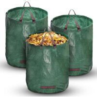Sacs de Jardin, Lot de 3 Sacs de Jardin 272 L Sacs à Déchets de Jardin Robustes Sacs à Déchets de Jardin Sacs à Déchets de Jardin en PP Solide Sacs à Déchets de Jardin