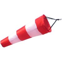 Manche à air, 150 cm de long, girouette imperméable, rouge et blanche, sac de direction du vent, mesure du vent, drapeau d'avertissement en tissu Oxford, indéchirable