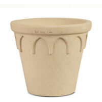 YOSE LIFE Weiße Blumentopf Übertopf 100% natürlichem Töpferton mit Abflussloch Durchmesser 20 cm