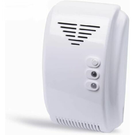 Détecteur de gaz, détecteur de gaz 12 V Alarme Propane Butane LPG Naturel RV Camping-car Camping-car Van, Blanc (1/4)