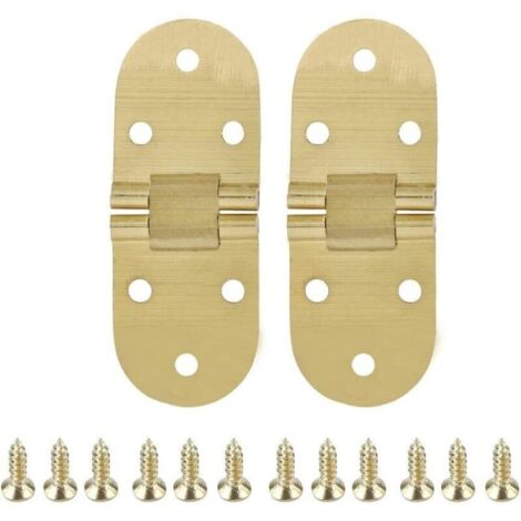 2Pcs Charnières pour placards, Charnière de Table Pliante, Flip Top Charnière Avec Vis 80 x 30 mm
