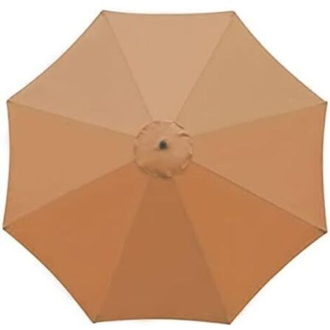 Housse de parasol de rechange 8 nervures 3M tissu de remplacement imperméable et résistant aux UV kaki (1/5)