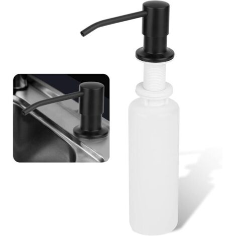Distributeur Savon Liquide Encastrable avec Bouteille 300ML, Distributeur Savon de Mousse Evier
