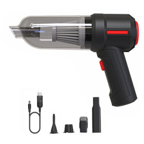 4 en 1 Souffleur d'air sans fil portable Air Duster Mini 9000Pa sans fil voiture PC clavier aspirateur portable noir