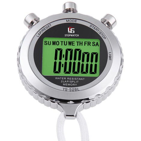 Chronomètre silencieux avec lumière 0,01s, chronomètre sportif avec compte à rebours précis (1/5)