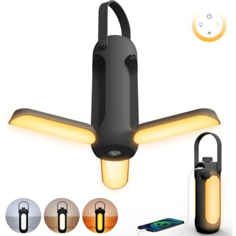 Lampe de Camping Rechargeable, 10000mAh LED Lanterne Camping avec 3 Modes d'Éclairage Réglables (1/5)