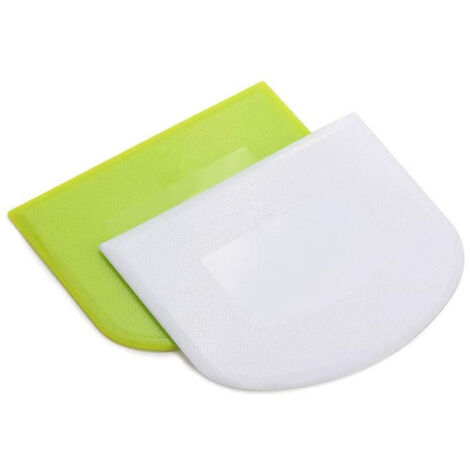 Grattoir à pâte en plastique pour couper les pâtisseries à gâteaux 2 pièces grattoir à pâte (1/5)
