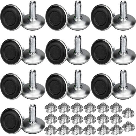 Ulisem Lot de 20 Pieds Réglables pour Meubles de M8x20x30mm - Supports de Nivellement de Chaises, Tables (1/5)