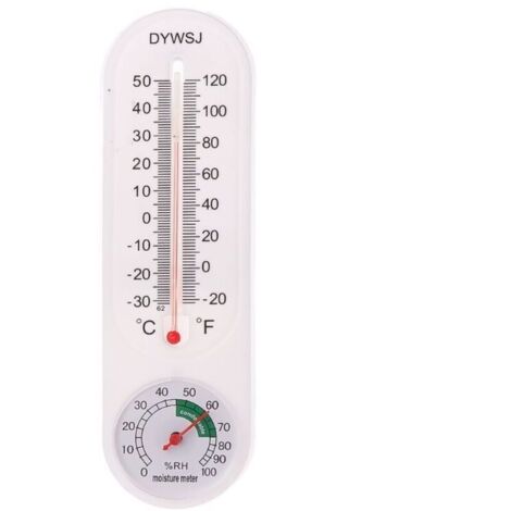 Ulisem Thermomètre et hygromètre suspendu au mur, pour l'intérieur et l'extérieur, jardin, bureau, enregistreur de température (1/5)