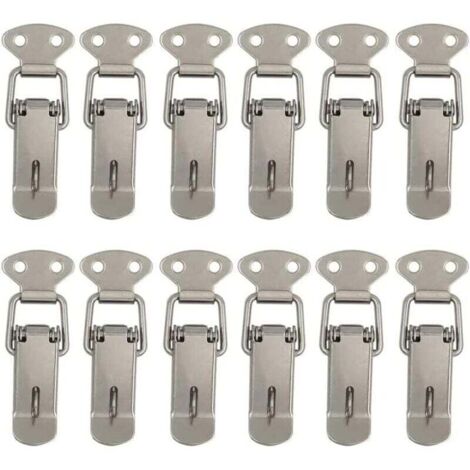 Lot de 12 loquets de verrouillage de capot à levier pour serrure à ressort, boîte à outils, armoire (1/4)