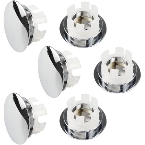 6 Pcs Bouchon Trop Plein Lavabo, Anneau De Débordement D’Évier, Trop Plein Lavabo, Cache Trou Lavabo, Pour Lavabo, Salle De Bain, Cuisine