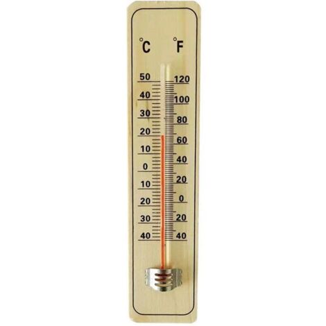 Ulisem Thermomètre de jardin analogique en bois pour intérieur et extérieur. Thermomètre de température H3c7 (1/4)