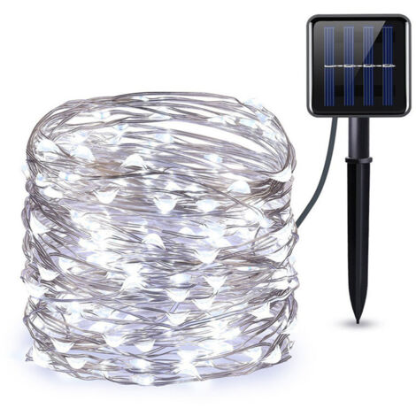 LED Guirlande Solaire Extérieure, 20M Guirlande Lumineuse Solaire IP65 Etanche Lampe Décorative Solaire pour Jardin d'été, Patio, Tente, Mariage Bluedeer (1/5)