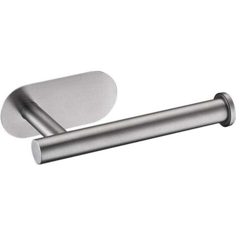 UlisemM34052, Porte Papier Toilette, Support Papier Toilette Mural, 304 Acier Inoxydable Porte Rouleau Toilette, sans perçage Porte-Papier hygiénique Autocollant 3M, Gris Taille Unique (1/4)
