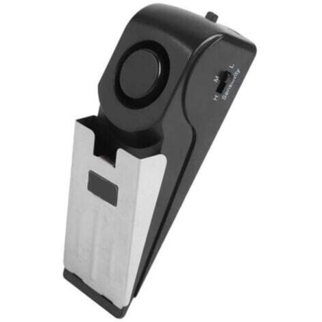 UlisemJeffergarden Butée de Porte 120 dB, Butoir de Porte Alarme Système D'alarme Portable en Forme de Cale Système D'alarme de Sécurité sans Fil Petite Taille Alarme Capteur pour la Maison/Appartemen (1/4)