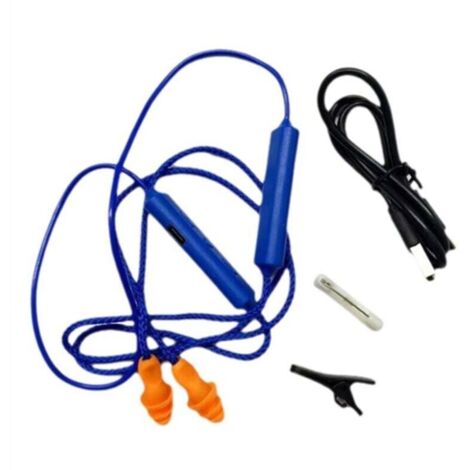 Bouchons D'Oreille Écouteur Bluetooth pour Travail, Suppression Du Bruit, Protection Auditive, Chantiers de Construction, Endroits Bruyants Bleu (1/4)