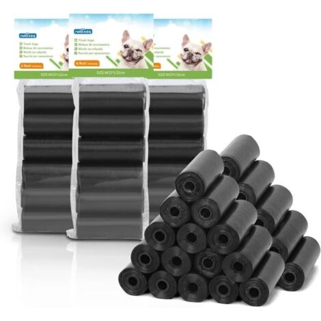 Ulisem Sacs à déjections canines, 72 rouleaux/1 080 pièces, biodégradables, extra épais, anti-fuites (1/4)
