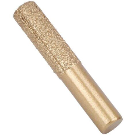 UlisemFraise pour défonceuse, affleureuse et toupie, Bits de routeur diamant Golden brasé tige droite pour couteau de couture de marbre de pierre de quartz12,7 x 13,5 x 75mm (1/4)