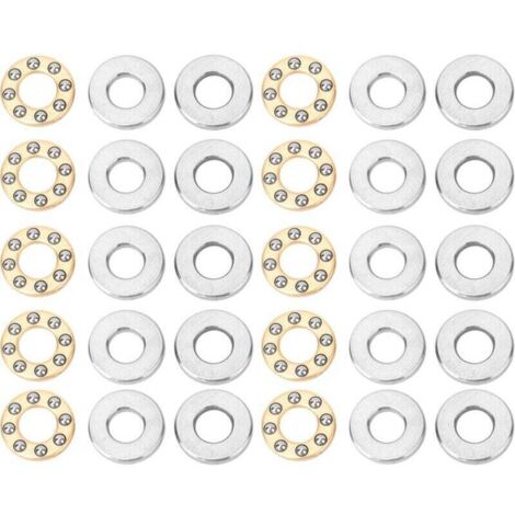 Ulisem10 pcs Roulements à Billes Poussée Roulement à Billes de Haute Précision en Acier Plat Roulements Fixés pour la Fabrication de Machines(F4-9M 4x9x4mm) (1/4)