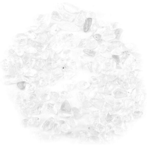 Ulisem Pièces de Quartz en Cristal Naturel, Copeaux de Pierre Concassés, Peuvent Mettre L'aquarium, Pot de Fleurs, Mettre, Décorer, Démagnétiser Les Ornements, pour Bouddha(Blanc) (1/4)