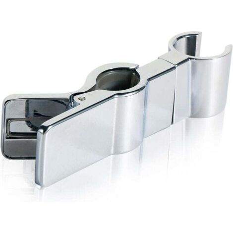 UlisemSupport de Douchette,Accroche Pommeau de Douche Support Réglable pour Barre de Douche Pince de Douche Sans Percage Convient Aux Tringle 18-25 mm -Acier Inoxydable Chrome (1/4)