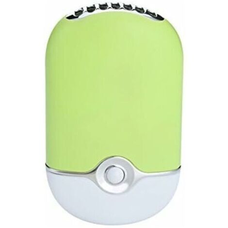 UlisemSèche-cheveux portable - Vert, batterie Li-ion Mini ventilateur intégré de bureau Ventilateur de climatiseur rechargeable USB (1/4)