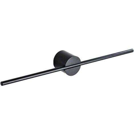 Ulisem 40CM Porte Serviette - Porte-Serviettes Mural en Aluminium - étagère Serviette - Ajustable - Brossé - Noir (1/4)