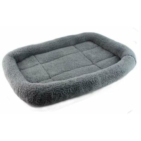 UlisemLit rectangulaire rembourré en cachemire doux et confortable, facile à nettoyer Pour chien et chat Avec bords ronds (1/4)