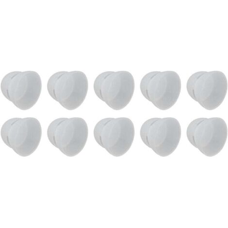 Ulisem12MM grand double couche tête de tympan fermée accessoires pour aides auditives bouchons d'oreille souples double couche à tympan fermé (paquet de dix dans un sac) blanc (1/4)