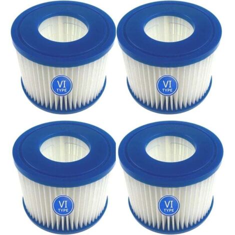 UlisemCartouches filtrantes de Rechange pour Piscine Lay-Z-Spa Bestway Flowclear Filtre de Piscine Bestway VI, pour Monaco Taille 6-58323, 4 pieces (1/4)