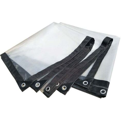 Ulisem2x2 mètres Bâche imperméable transparente avec œillets, bâche en plastique transparente épaissie, bâche imperméable à la pluie (1/4)