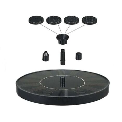 UlisemFontaine solaire d'extérieur pour jardin, bain d'oiseaux solaire de 1,4 W, idéale pour bassin d'agrément, bassin extérieur, jardin (1/4)